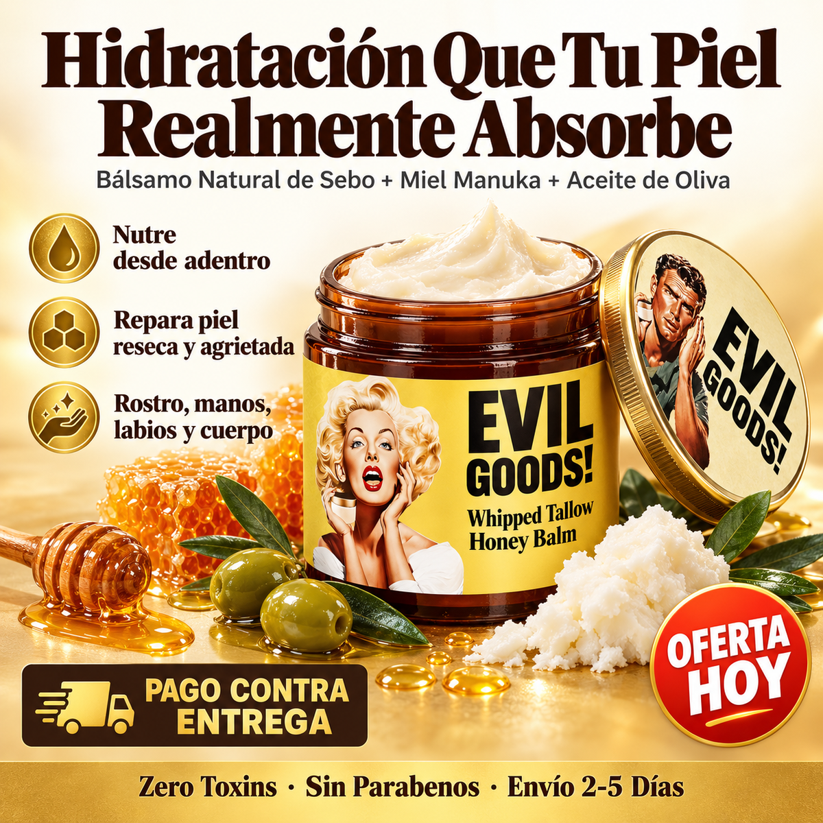 Bálsamo Tallow Glow™ | Hidratación Profunda Que Tu Piel Realmente Absorbe
