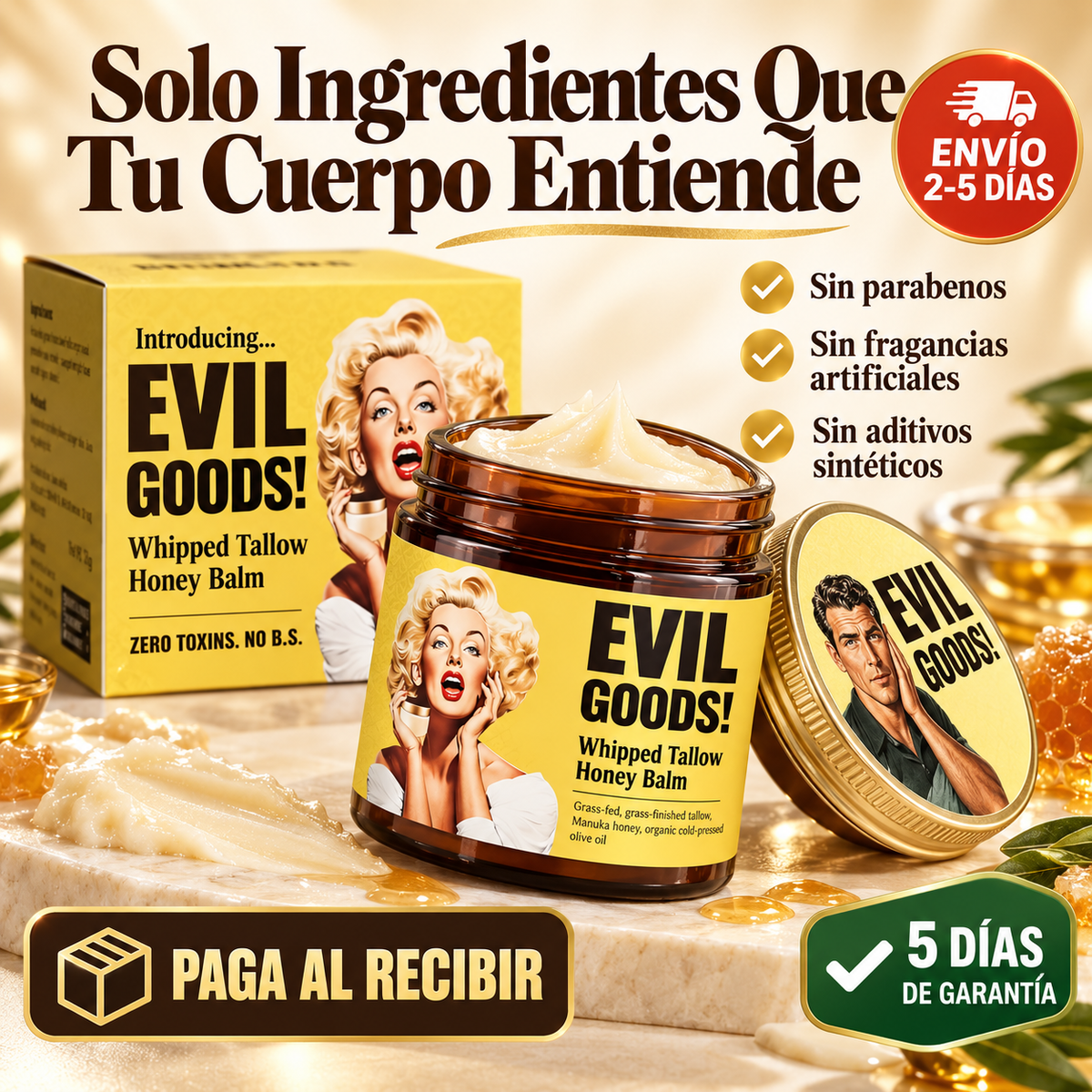 Bálsamo Tallow Glow™ | Hidratación Profunda Que Tu Piel Realmente Absorbe